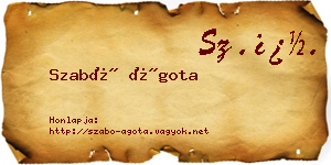 Szabó Ágota névjegykártya